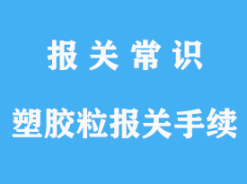 一篇文章進口東南亞塑膠粒報關手續(xù)