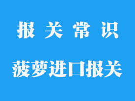 進口水果菠蘿報關辦理流程_菲律賓菠蘿進口報關代理