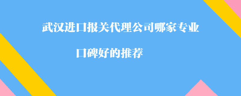 武漢進口報關代理公司哪家專業？口碑好的推薦