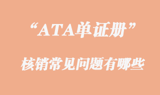 ATA單證冊核銷常見問題