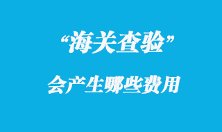 海關查驗會產生的費用