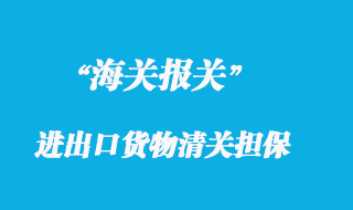 海關(guān)辦理進(jìn)出口貨物清關(guān)擔(dān)保的手續(xù)