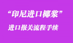 印尼進口椰漿報關流程_港口報關需要的資料