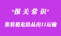 集裝箱危險品出口運輸代理