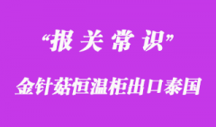 金針菇恒溫柜陸路出口泰國(guó)清關(guān)