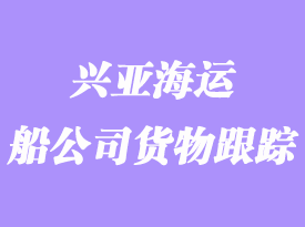 興亞海運(yùn)船公司貨物跟蹤