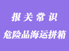 哪些類別的危險品可以海運拼箱報關？