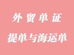 提單與海運單的區別和聯系詳解