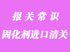 清油漆固化劑進口清關流程