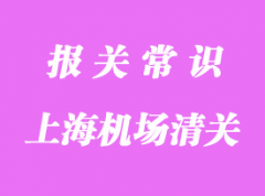 上海機場進口清關公司告訴你貨物通關怎么做