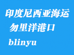 印度尼西亞海運港口：勿里洋（blinyu）港口