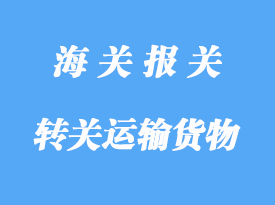 轉(zhuǎn)關(guān)運(yùn)輸貨物的清關(guān)手續(xù)