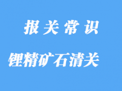 進口鋰精礦石清關代理公司，港口清關流程