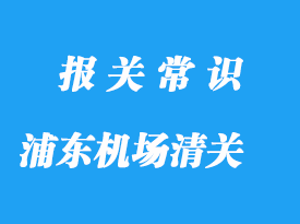 上海浦東機場清關公司怎么選擇?機場報關哪家好