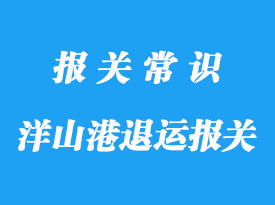 上海洋山港退運(yùn)報(bào)關(guān)所需資料