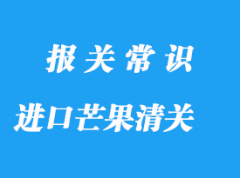 上海港進口芒果清關的資料以及流程