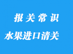 國外水果進口清關流程手續看這里就了解啦